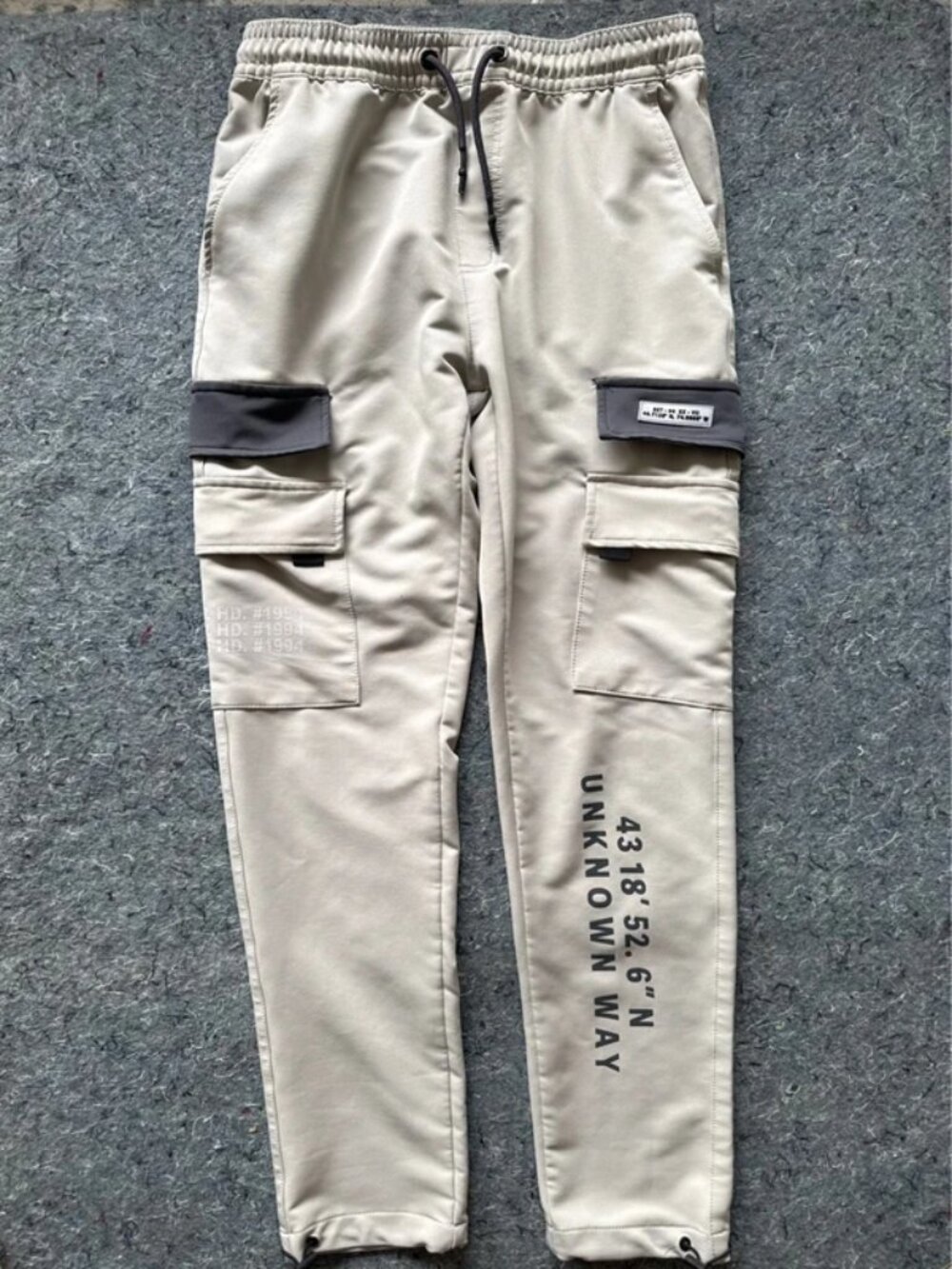 Rock Salt Men’s Cargo Jogger Pants Size M Beige/Tan Utility Streetwear